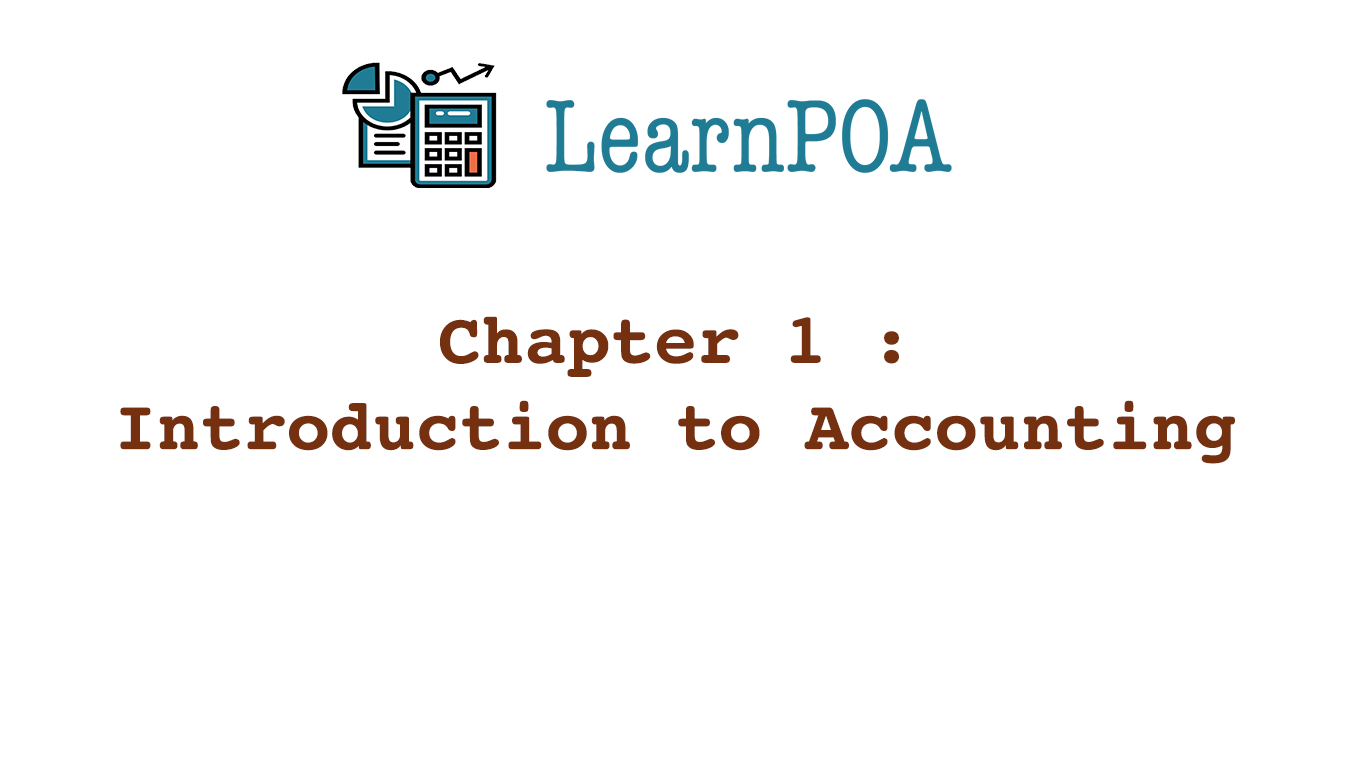 Chapter 1 : Introduction to accounting